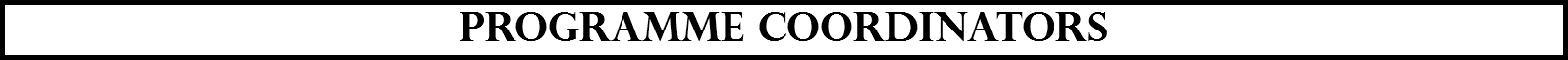 Programme Coordinators